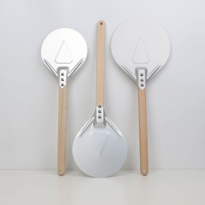 Poignée en bois 7 pouces Pizza en aluminium tournant pizza tourner pizza pizza spatule pizza accessoires